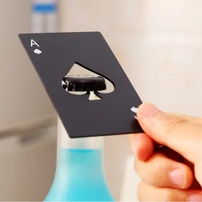 Bottle opener ( Ace of spades ) - stainless steel - Black