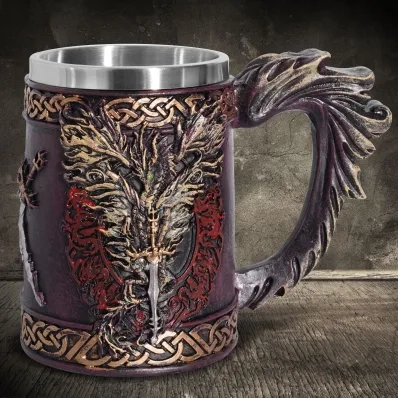 Pirate beer mug, stainless steel