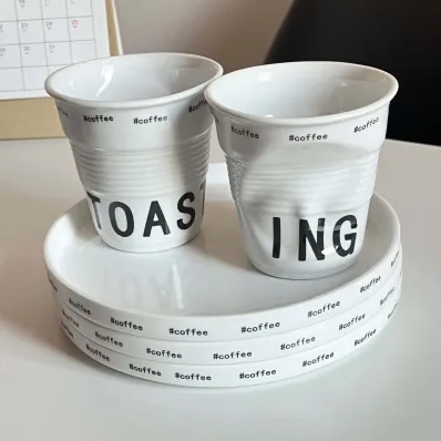 French ceramic cup, creative design