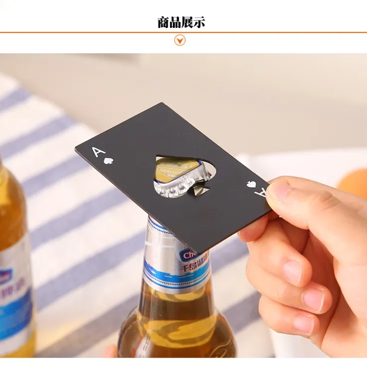 Bottle opener ( Ace of spades ) - stainless steel - Silver