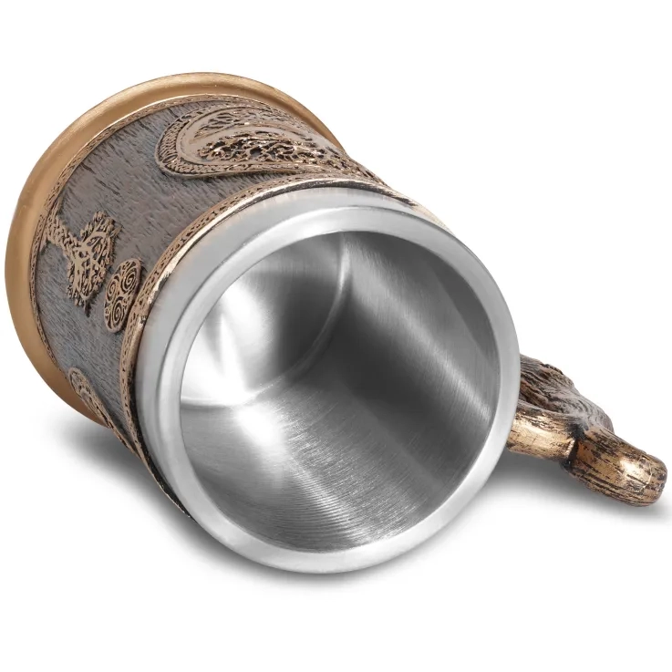 Viking beer mug stainless steel Viking beer mug stainless steel