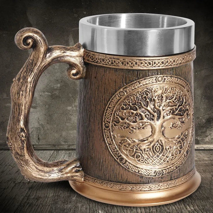 Viking beer mug stainless steel Viking beer mug stainless steel