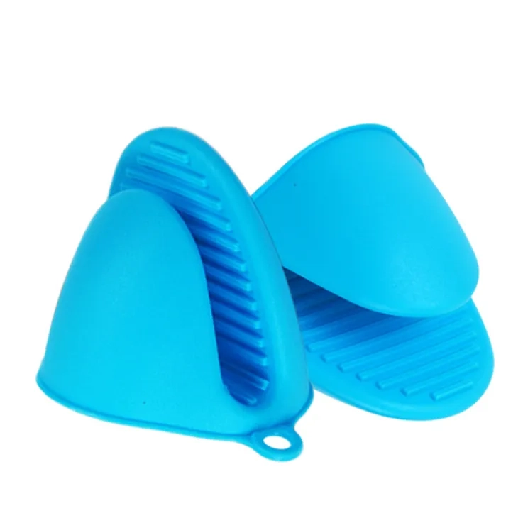 Non-slip silicone baking glove - Blue